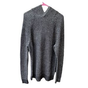 Express size L 100% cotton oversized hooped sweater.